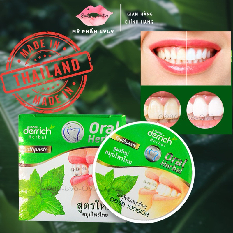 Kem đánh trắng răng Oral Heabal Thái Lan, dùng cho người niềng răng, trắng răng thơm miệng, thảo dược