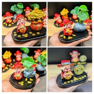 Bộ Tượng Thần Tài May Mắn Tiền Vàng Lộc Lá Dư Thừa