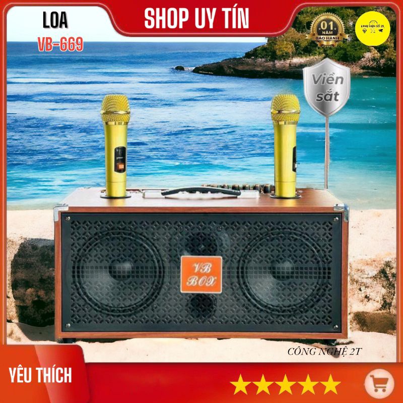 Loa Karaoke Xách Tay VB 699 Kèm 2 Micro Chống Hú | Shopee Việt Nam