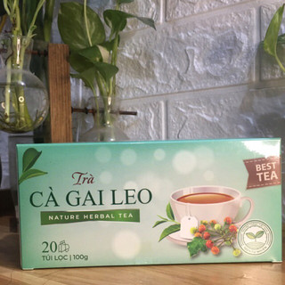 Trà cà gai leo thơm ngọt - hộp 20 túi lọc x 5 gram - mát gan thanh nhiệt, giải độc