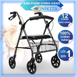 Xe tập đi bốn bánh có ghế ngồi, có giỏ đựng đồ cho người sử dụng, chính hãng Nikita