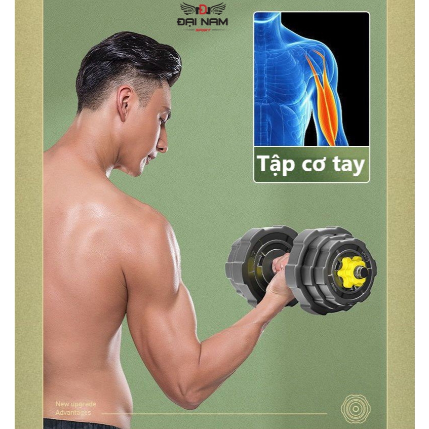 Ảnh Bộ Tạ Đa Năng 40kg Lắp Ghép Điều Chỉnh 5 Trong 1 Chính Hãng Đại Nam Sport + Tặng Găng Tay Và Kìm Bóp 4