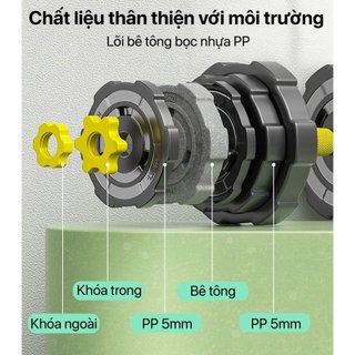 Bộ Tạ Tập Tay 30kg Điều Chỉnh Lắp Ghế Thế Hệ Mới 2024 Đại Nam Sport + Kèm Găng Tay Và Kìm Bóp