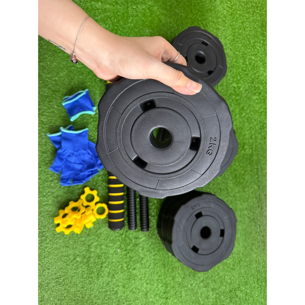 Ảnh Bộ Tạ Tay Đa Năng Điều Chỉnh 3 In 1 (20kg) Thế Hệ Mới Đại Nam Sport + Tặng Găng Tay,Kìm Bóp 4