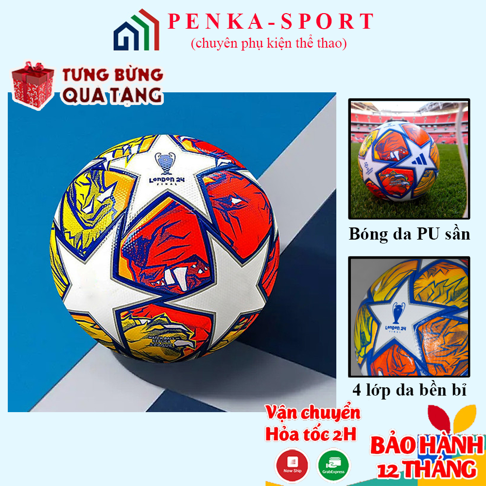 Quả bóng đá C1 23/24 Size 5, banh bóng đá mùa 23/24 mẫu mới nhất + Tặng kim bơm, túi lưới Bảo Hành Da 12 Tháng SIÊU HOT