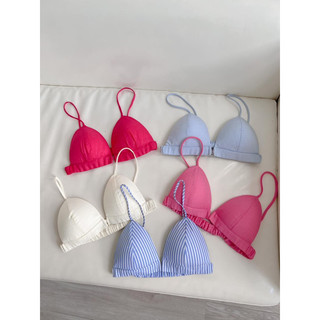 Áo Bra linen khoá trước sắc màu xinh iu
