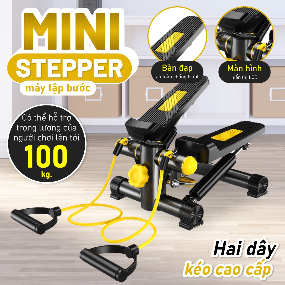 Ảnh Máy chạy bộ thể dục tại nhà MSP 200 TẶNG KÈM DÂY KÉO - Nâng cao sức khỏe - Yellow 1