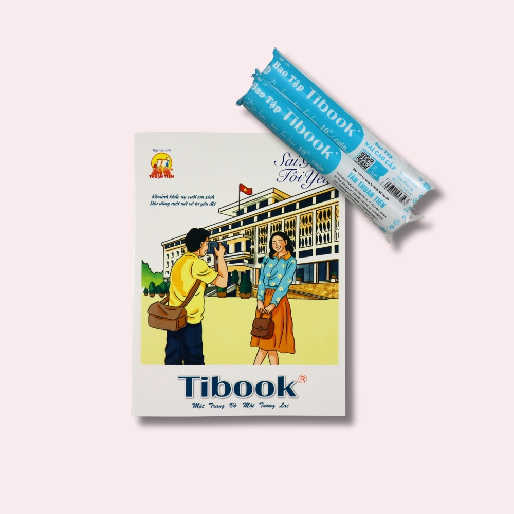 Bìa Bao Tập Nai Cao Cấp TiBook - khổ tập học sinh (155x205mm) - 10cái ...