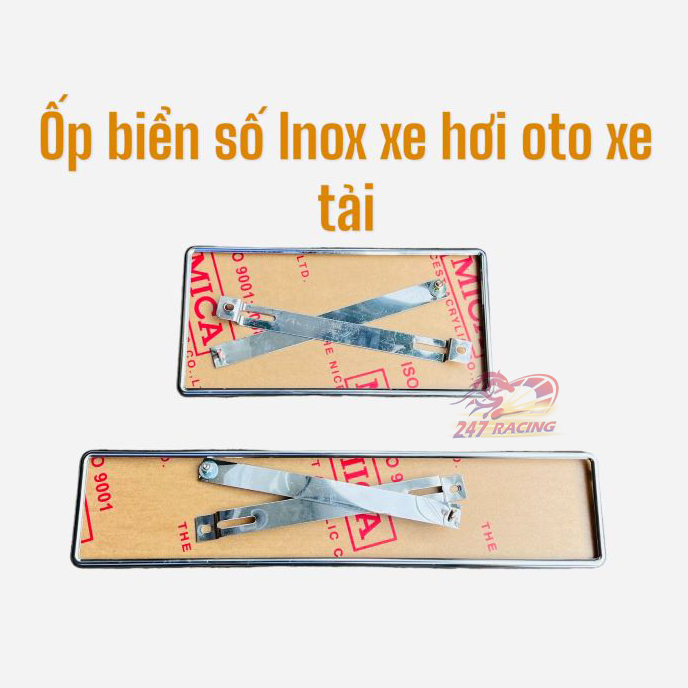 (MẪU MỚI) Khung biển số ô tô ép chống nước vào không ố vàng, kích thước mới cho tất cả các dòng xe kèm ốc bắt INOX 100%