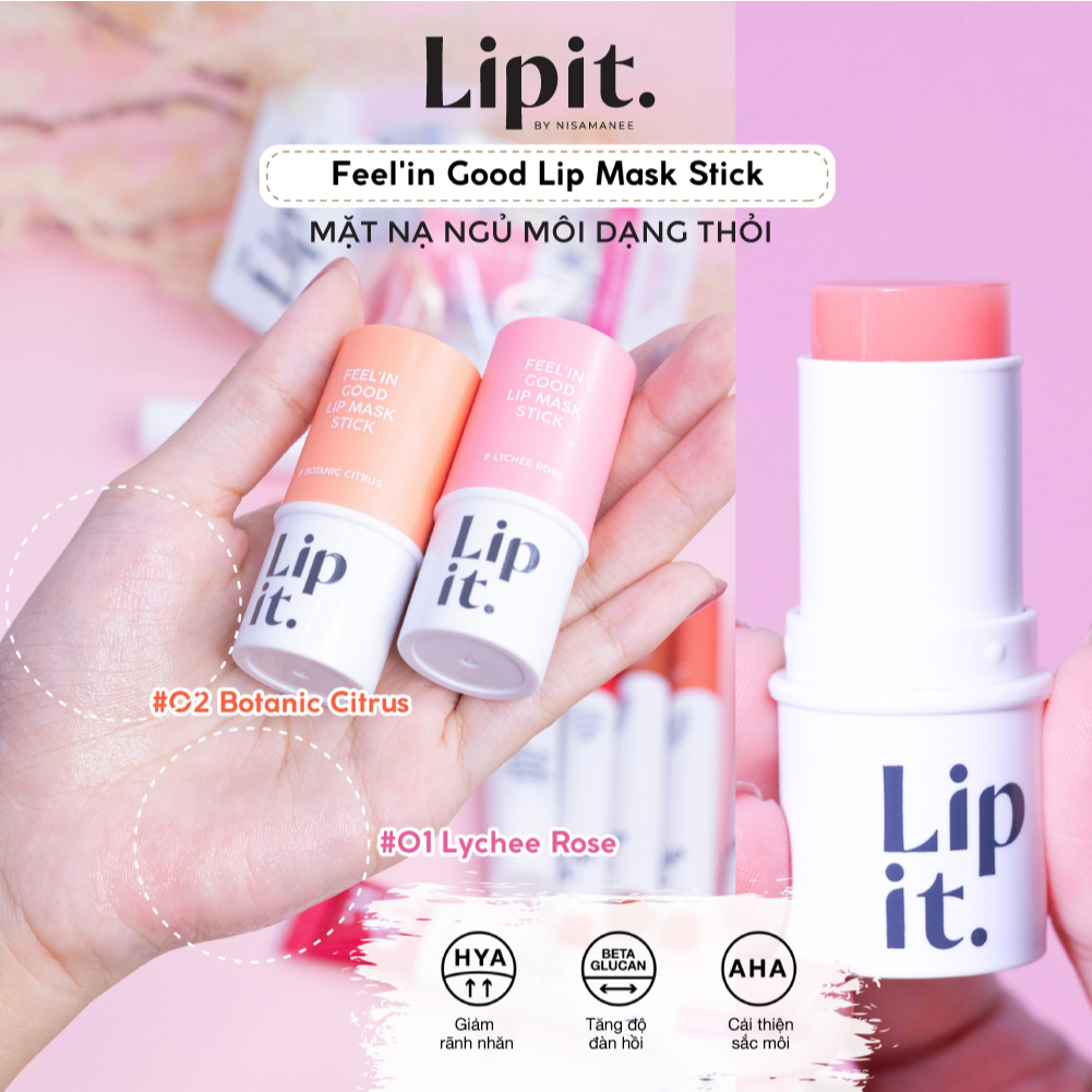Ảnh Mặt Nạ Môi Dạng Thỏi LIP IT Feel'in Good Lip Mask Stick Hỗ Trợ Dưỡng Môi Sáng Màu, Mờ Thâm 5.5g 4