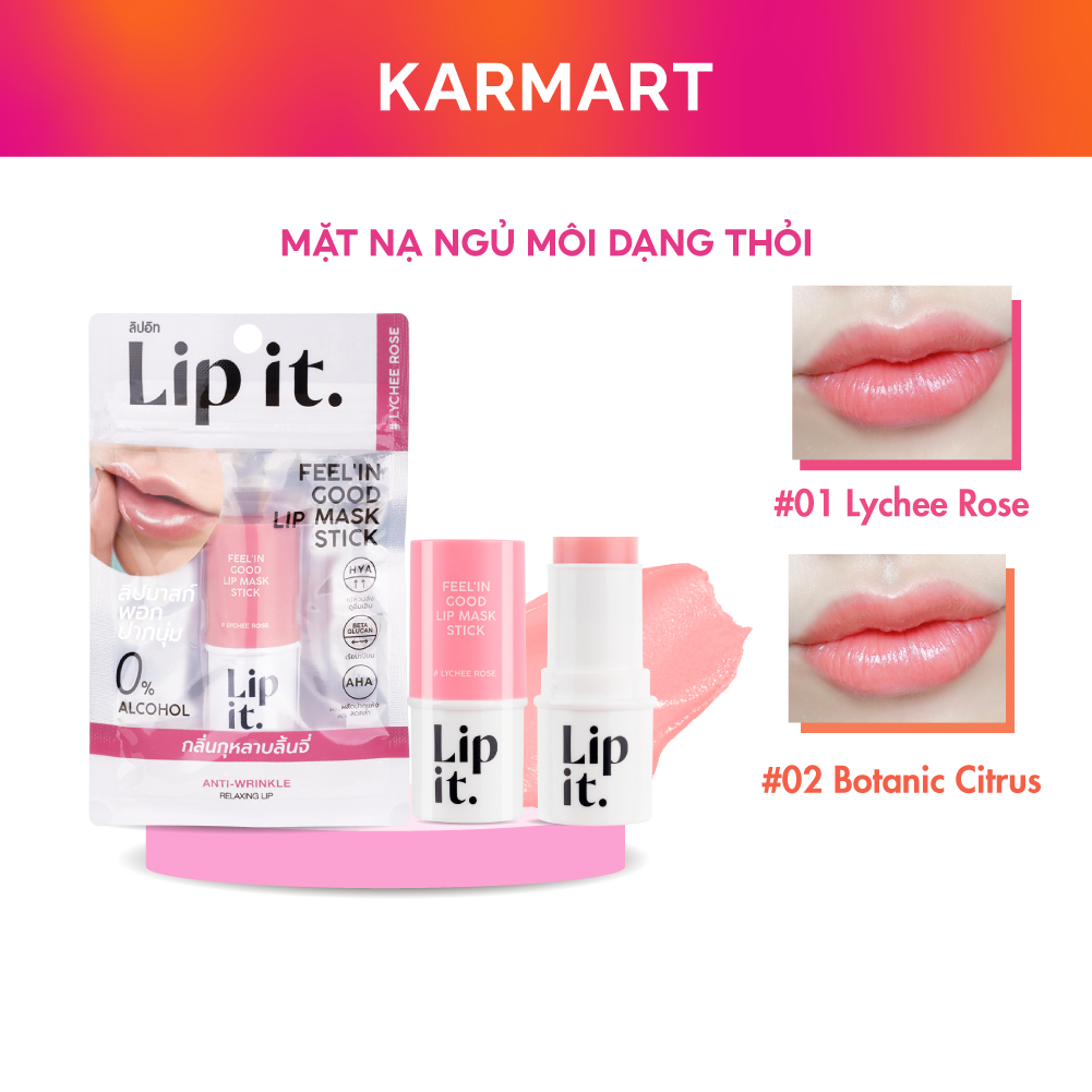 Ảnh Mặt Nạ Môi Dạng Thỏi LIP IT Feel'in Good Lip Mask Stick Hỗ Trợ Dưỡng Môi Sáng Màu, Mờ Thâm 5.5g 1