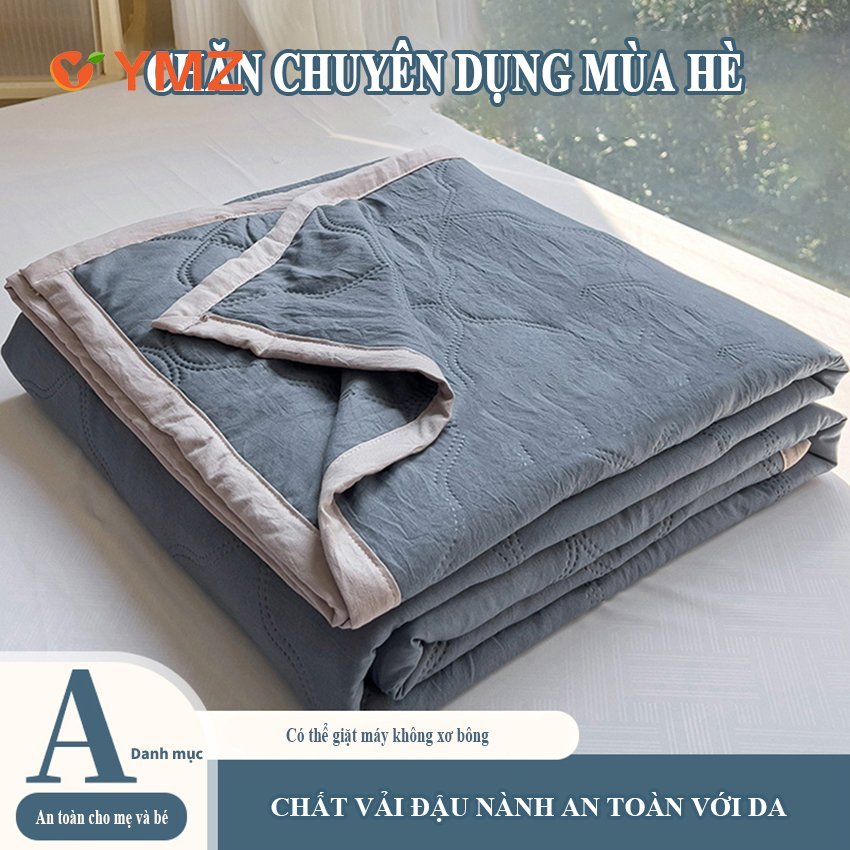 Chăn điều hòa YMZ Chăn cotton vải lạnh chất liệu cao cấp thiết kế sang trọng kháng khuẩn hút ẩm nhanh