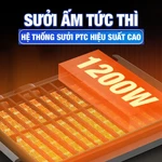 Quạt sưởi âm trần đa năng TLC sưởi ấm, làm mát, thông gió, chiếu sáng siêu tiết kiệm điện 60x30, 30*30-Bảo hành 2N — ảnh 3