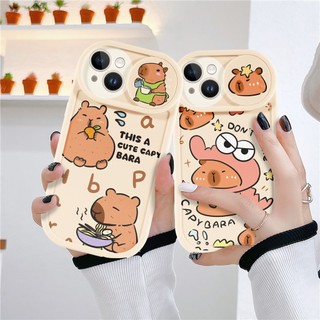 Ốp iphone trượt camera hoạt hình Capybara so cool BVC cho iphone 7plus 8 plus xs xr 11 12 13 14 15pro plus pro max sc032