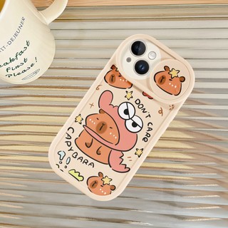 Ốp iphone trượt camera hoạt hình Capybara so cool BVC cho iphone 7plus 8 plus xs xr 11 12 13 14 15pro plus pro max sc032