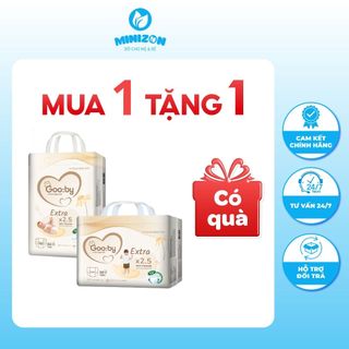 Bỉm Gooby Extra Chính Hãng - Tã Dán/Quần Siêu Mỏng Thấm Hút Đêm, Chống Hăm Đủ Size NB/S/M/L/XL/XXL