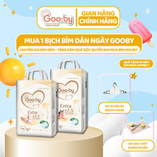 Bỉm Gooby Extra Chính Hãng - Tã Dán/Quần Siêu Mỏng Thấm Hút Đêm, Chống Hăm Đủ Size NB/S/M/L/XL/XXL
