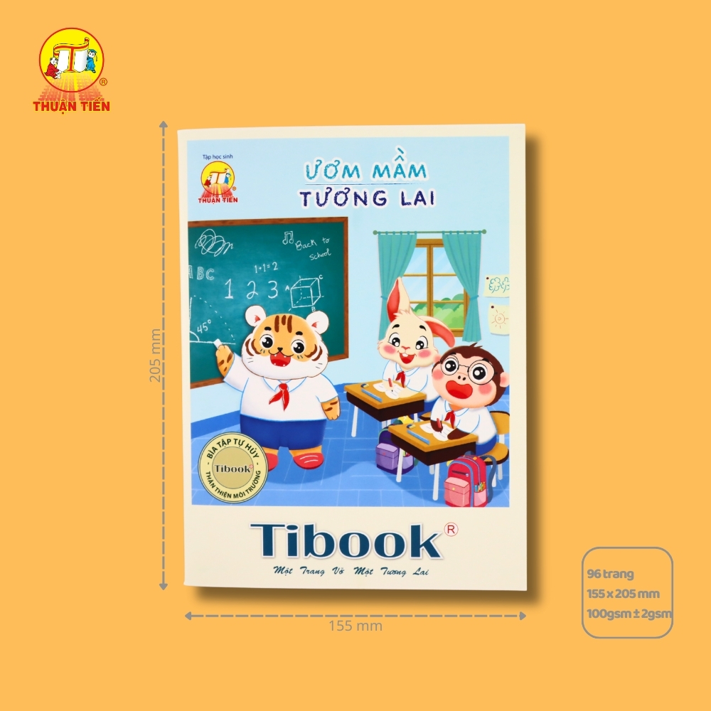 Product image Tập 96 trang Ươm Mầm Tương Lai Thuận Tiến (10 quyển / hộp ) 4 ô ly vuông-100gsm 1