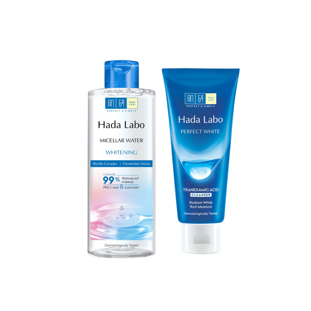 Ảnh Combo làm sạch dưỡng trắng: Sữa rửa mặt Hada Labo Perfect White Tranexamic Acid+ Nước tẩy trang dưỡng trắng 240ml 1