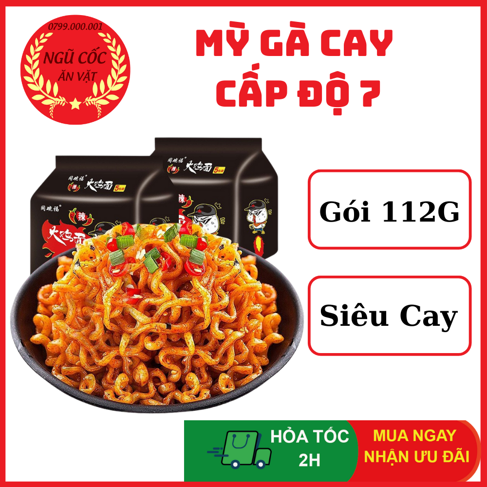 Mì Gà Siêu Cay Cấp Độ 7 - Mỳ Gà Cay Trung Quốc - Mỳ Cay Cấp 7 - Gói ...