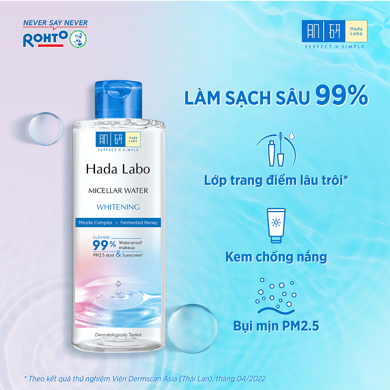 Ảnh Combo làm sạch dưỡng trắng: Sữa rửa mặt Hada Labo Perfect White Tranexamic Acid+ Nước tẩy trang dưỡng trắng 240ml 4