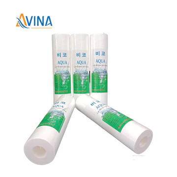 Lõi lọc nước bông nén PP Aqua thương hiệu Hàn Quốc dài 10", 20", 30", 40" với khe lọc 1mc, 5mc