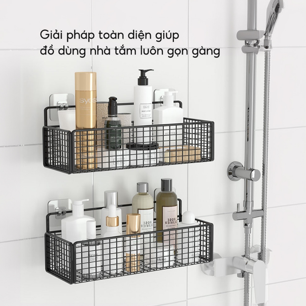 Kệ Dán Tường Đựng Đồ Nhà Tắm Đồ Đa Năng JYoohome Giá Đựng Đồ Nhà Tắm, Nhà Vệ Sinh Sữa Tắm Dầu Gội