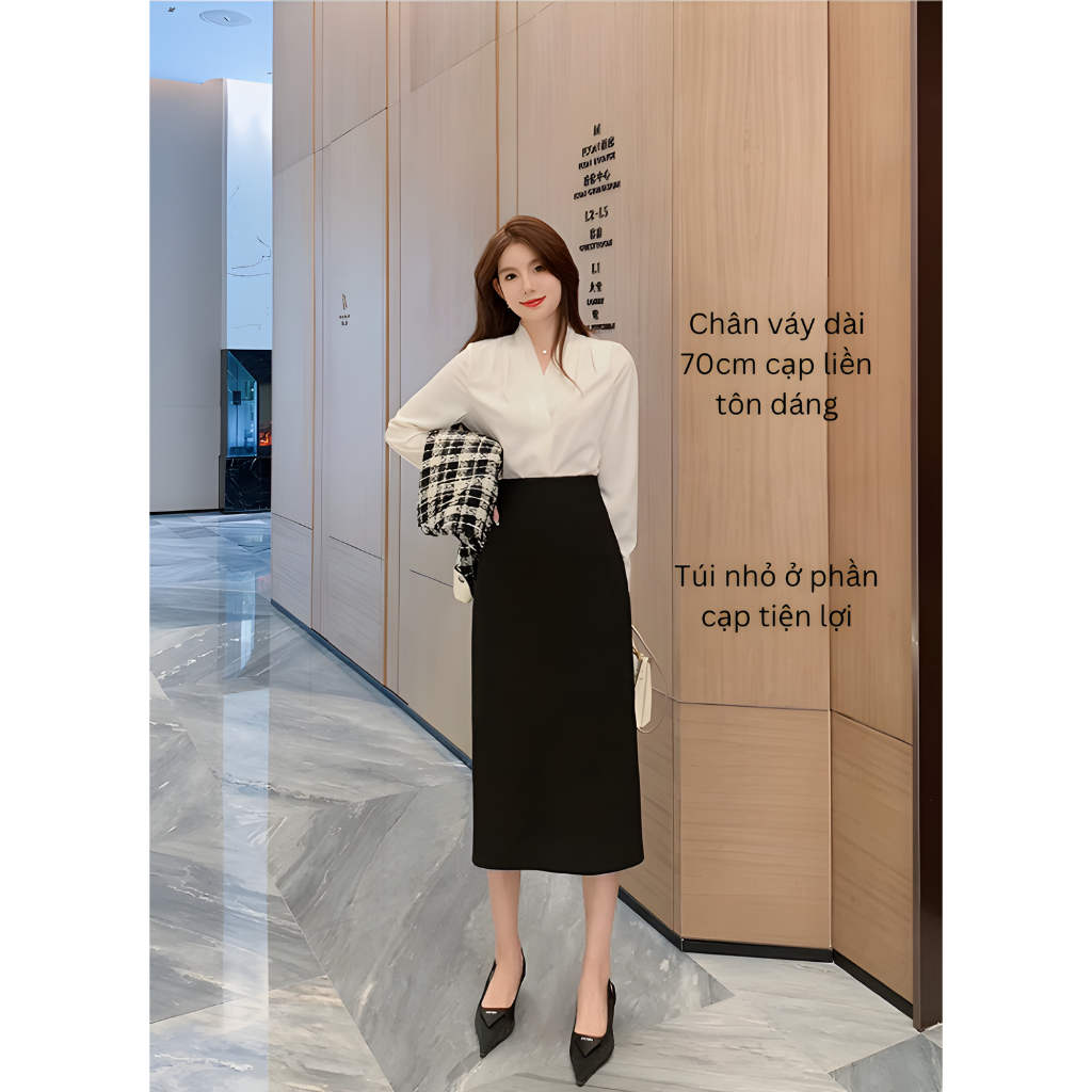 Chân Váy Công Sở Bút Chì Cao Cấp 2 Thời Trang Hàn Quốc Siêu Đẹp-SHOPNGOCTRANG19-CV11