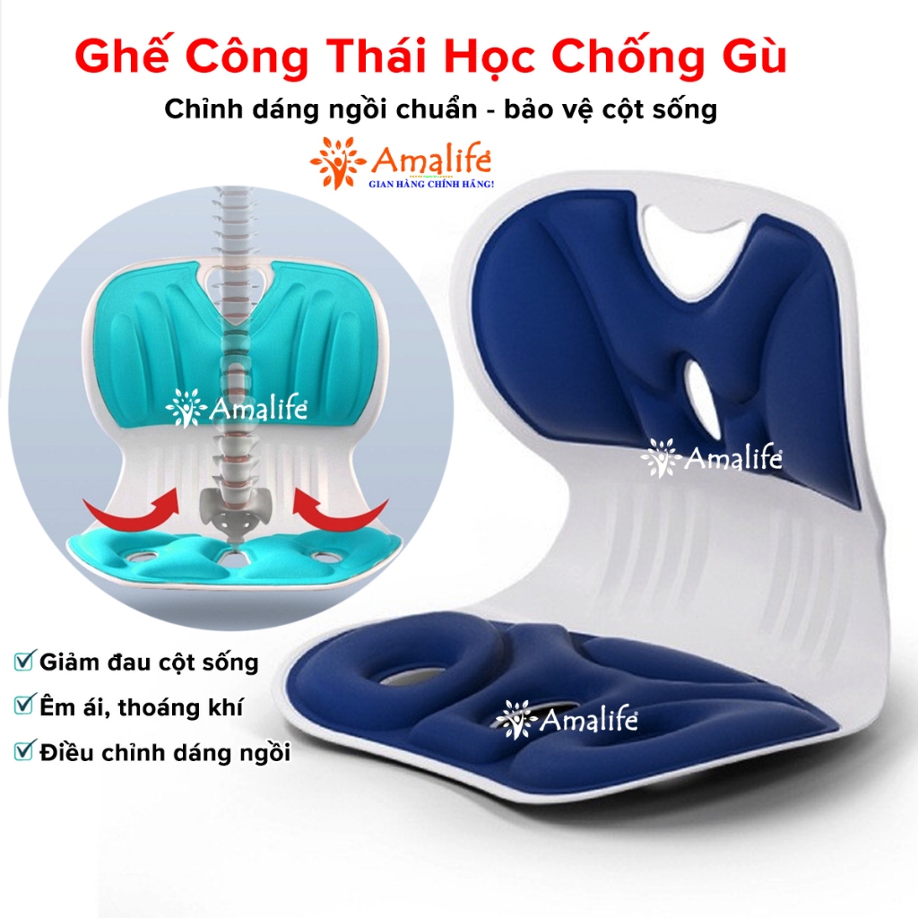 Ảnh Ghế Công Thái Học Chống Gù Lưng, Ghế Văn Phòng Giúp Ngồi Thẳng Lưng Phù Hợp Trẻ Em Sinh Viên Người Làm Việc Hãng Amalife 1