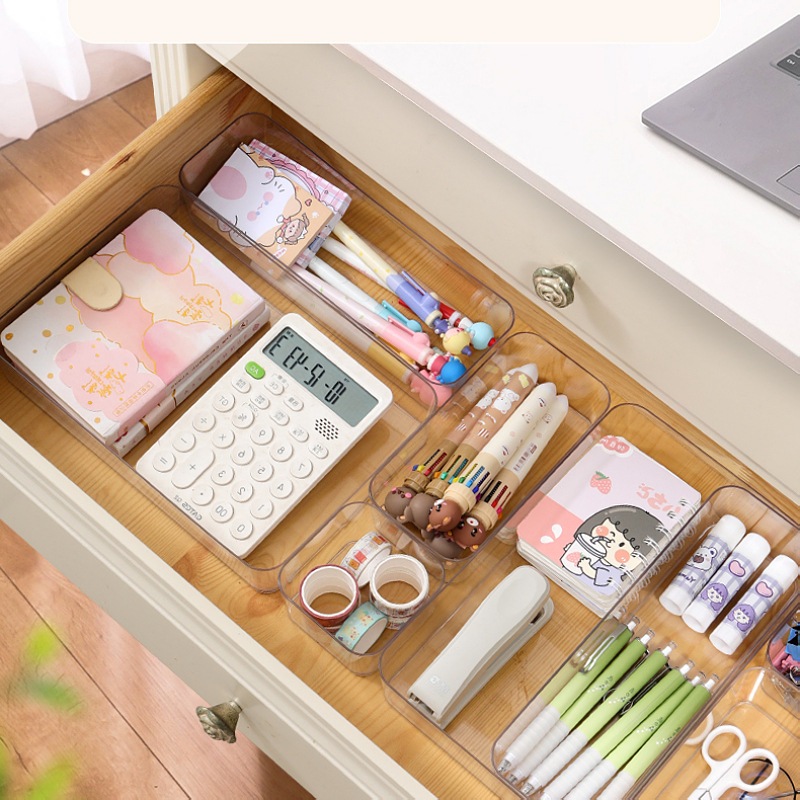 Hộp đựng đồ đa năng, khay đa năng mica hộp đựng bút để bàn HD01