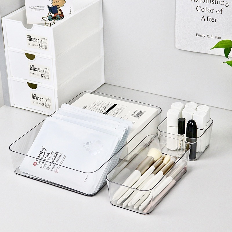 Hộp đựng đồ đa năng, khay đa năng mica hộp đựng bút để bàn HD01