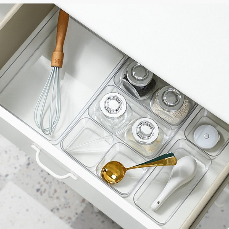 Hộp đựng đồ đa năng, khay đa năng mica hộp đựng bút để bàn HD01