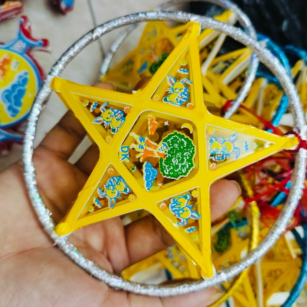 Đèn lồng trung thu giấy kiếng mini trang trí trung thu - Kem Shop K34
