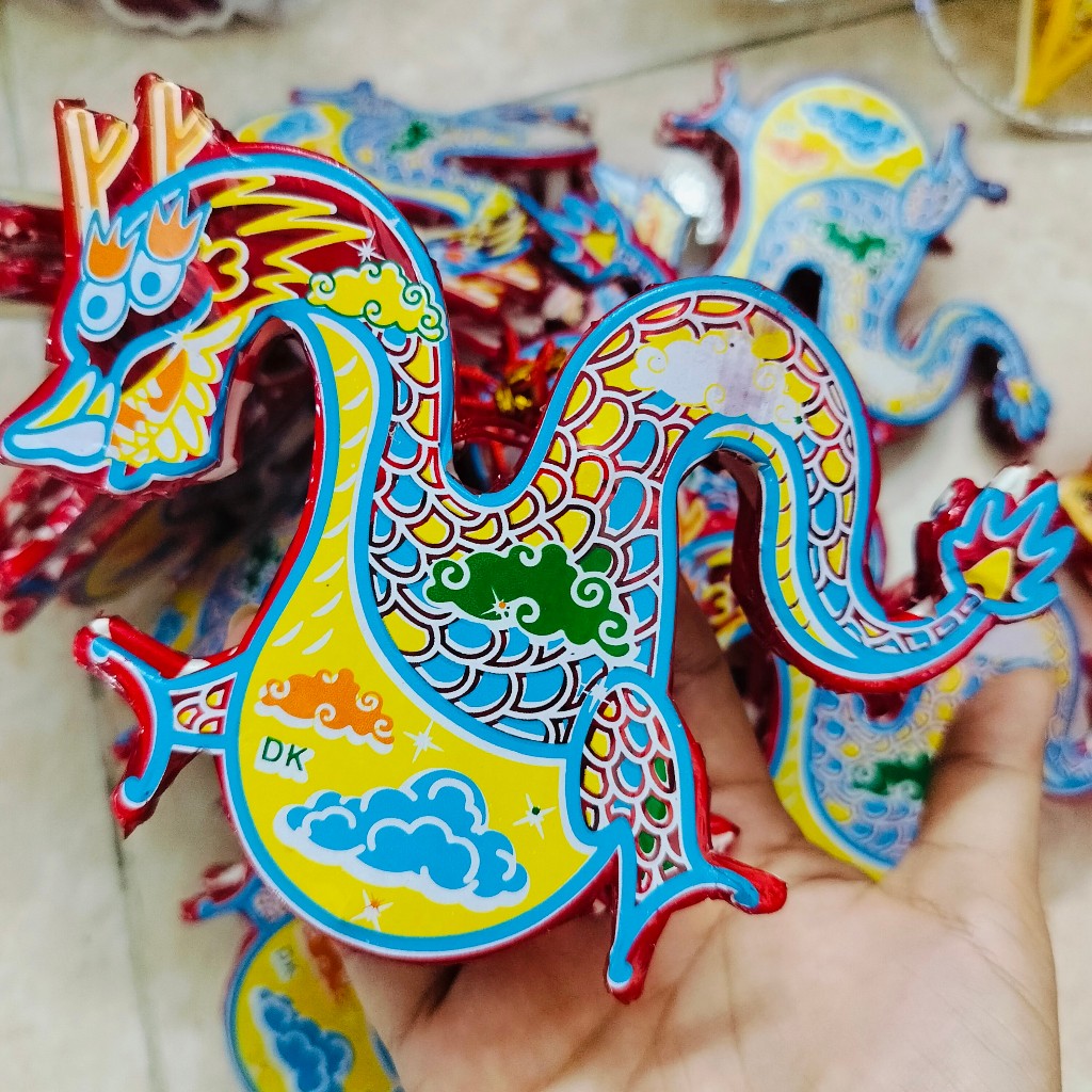 Đèn lồng trung thu giấy kiếng mini trang trí trung thu - Kem Shop K34