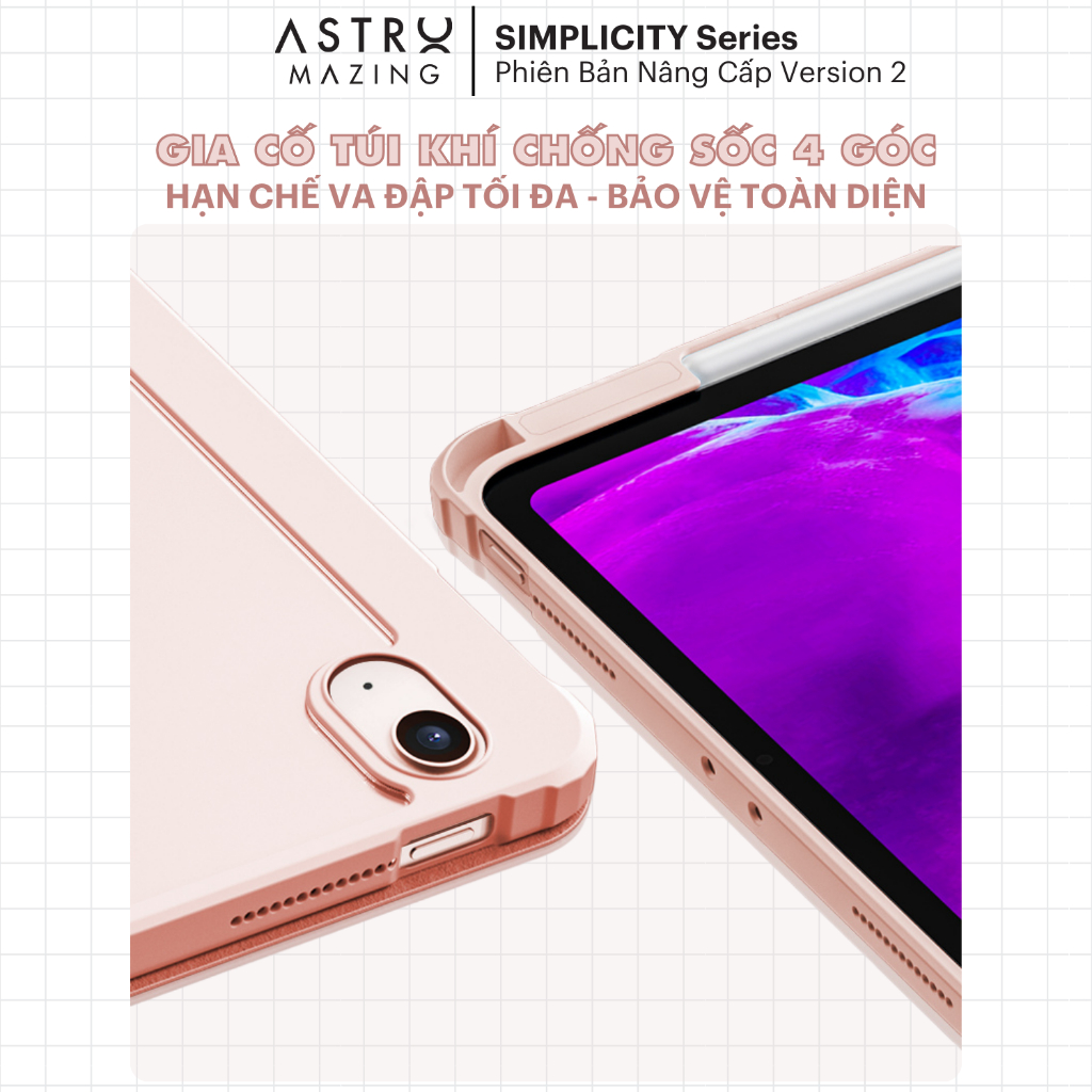 Ảnh Bao da DIY D02 lưng kính chống ố vàng dành cho iPad DIY V2 AstroMazing - Case cho Pro 11 Air 4 5 Gen 9 4