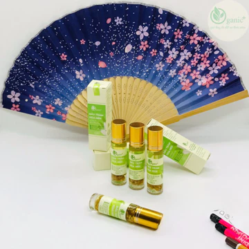 Dầu tràm hoa nén huế chai bi lăn 10ml tiện lợi, tinh dầu tràm nguyên chất cho bé