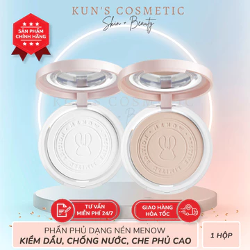 Phấn Phủ MENOW Phấn phủ dạng nén kiềm dầu chống nước che phủ hoàn hảo MENOW Rabit Compact Powder 1 hộp
