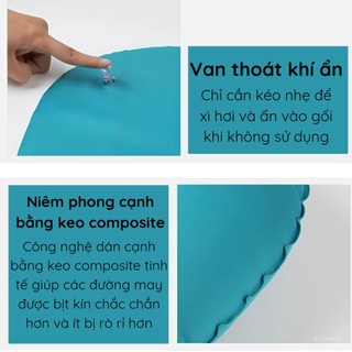 Gối Tựa Cổ Du Lịch Tự Bơm Hơi Chữ U Gấp Gọn | Gối Kê Cổ Máy Bay Ô Tô Tàu Xe Văn Phòng 85g