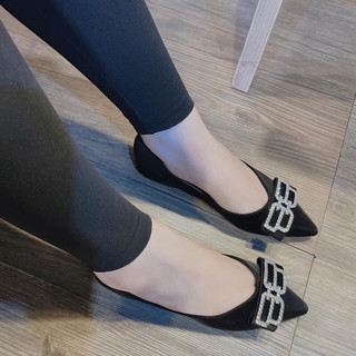 Búp Bê Meibaiyu Mũi Nhọn Tag Đá Vuông Fullbox QC / Mieo Shoes B715 B716
