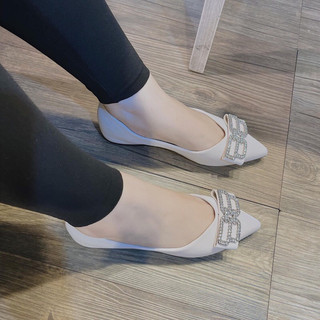 Búp Bê Meibaiyu Mũi Nhọn Tag Đá Vuông Fullbox QC / Mieo Shoes B715 B716