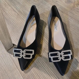Búp Bê Meibaiyu Mũi Nhọn Tag Đá Vuông Fullbox QC / Mieo Shoes B715 B716