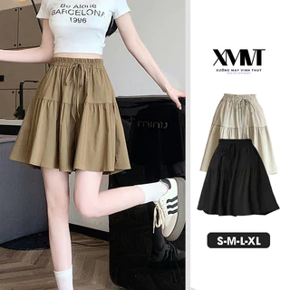 Quần Đùi Váy Xếp Ly Cạp Chun Dây Buộc Sang Chảnh có Bigsize Hàng Đẹp Mặc Thoải Mái Che Khuyết Điểm Dáng Quả Lê (QS81)