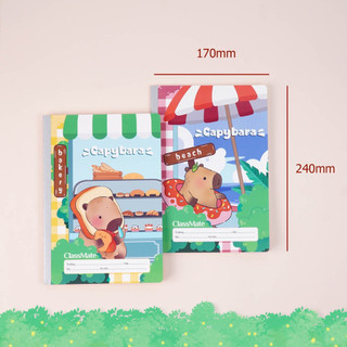 Vở Ô Ly Capybara 48/ 80 Trang, Vở 4 Ô Li Giấy 100gsm Chống Lóa Cho Bé Tập Viết Luyện Chữ NC1-48-007/008