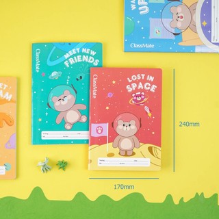 Vở Ô Ly CLASSMATE 120 Trang Định Lượng 100gsm Bìa Vở Cán Bóng In Gấu Nâu Dễ Thương Dành Cho Bé Cấp 1 NC1-120-006