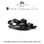 Dép Sandal quai chéo Lemans da bò - 3.BS03, đế cao su có mùi thơm, thiết kế quai điều chỉnh trẻ trung, Bảo hành 06 tháng