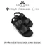 Dép Sandal quai chéo Lemans da bò - 3.BS03, đế cao su có mùi thơm, thiết kế quai điều chỉnh trẻ trung, Bảo hành 06 tháng