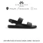 Dép Sandal quai chéo Lemans da bò - 3.BS03, đế cao su có mùi thơm, thiết kế quai điều chỉnh trẻ trung, Bảo hành 06 tháng