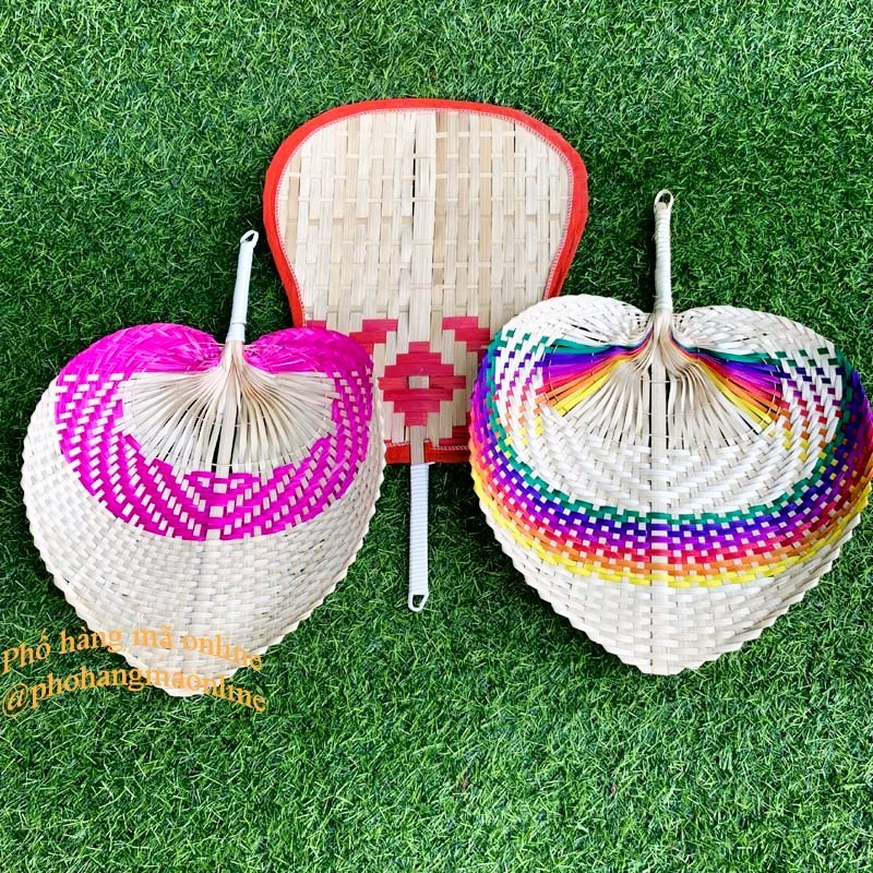 Quạt nan, quạt ba tiêu cầm tay đan thủ công, trang trí nhà cửa, lễ hộiTRUNG THU