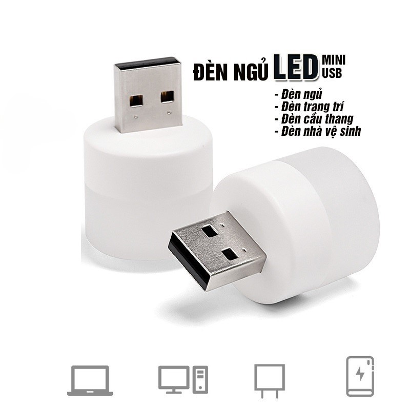 Combo 3 Đèn Led USB Mini, Đèn Ngủ Mini, Đèn Đọc Sách Cổng USB Nhỏ Gọn ...