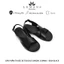 Dép Sandal quai chéo Lemans da bò - 3.BS04, đế cao su có mùi thơm, thiết kế quai điều chỉnh trẻ trung, Bảo hành 06 tháng